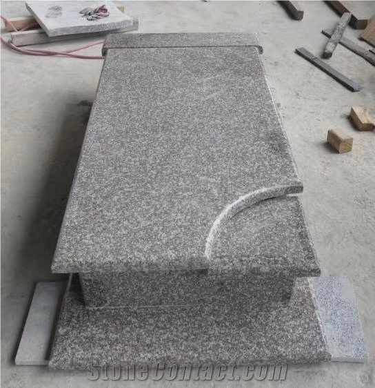 G664 Pink Violet Granite Tombstone,Monolith Monument
