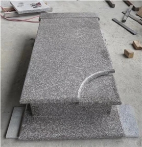 G664 Pink Violet Granite Tombstone,Monolith Monument