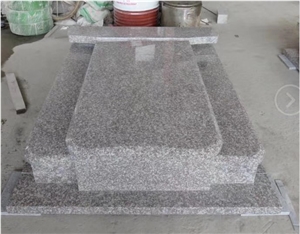 G664 Pink Violet Granite Tombstone,Monolith Monument