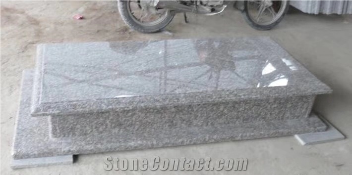 G664 Pink Violet Granite Tombstone,Monolith Monument