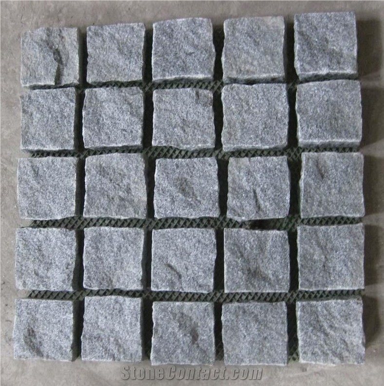 Grey Granite Cobble Stone, Cube Stone