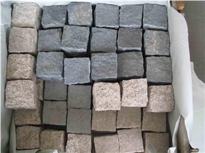 Grey Granite Cobble Stone, Cube Stone