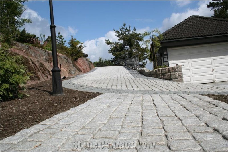 Grey Granite Cobble Stone, Cube Stone