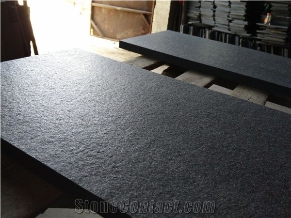 Honed China New Shanxi Absolute Black Granite Tile