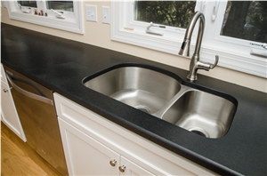 Honed New Absolute Shanxi Black Granite Kitchen Island Top / Custom Countertop