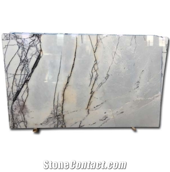 Milas Lilac Dark Marble Slab Glossy Polished Tile
