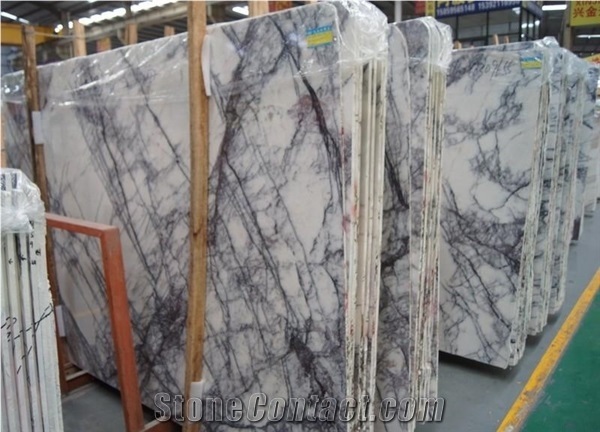 Milas Lilac Dark Marble Slab Glossy Polished Tile