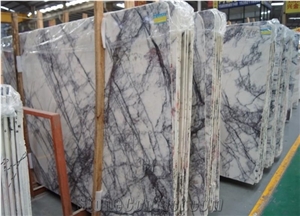 Milas Lilac Dark Marble Slab Glossy Polished Tile