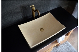 Sunny Beige Marble Vessel Sinks / Retangle Basins