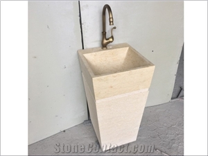 Sunny Beige Marble Vessel Sinks / Retangle Basins
