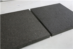 Top Flamed New Shanxi Black Granite Tile Floor / Wall