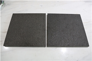Top Flamed New Shanxi Black Granite Tile Floor / Wall