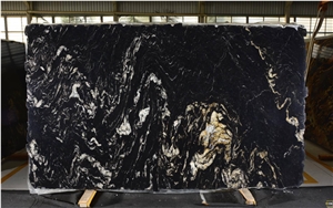 Titanium Granite Slabs, Brazil Black Granite