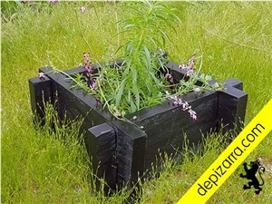 Negro Bierzo Slate Garden Planters