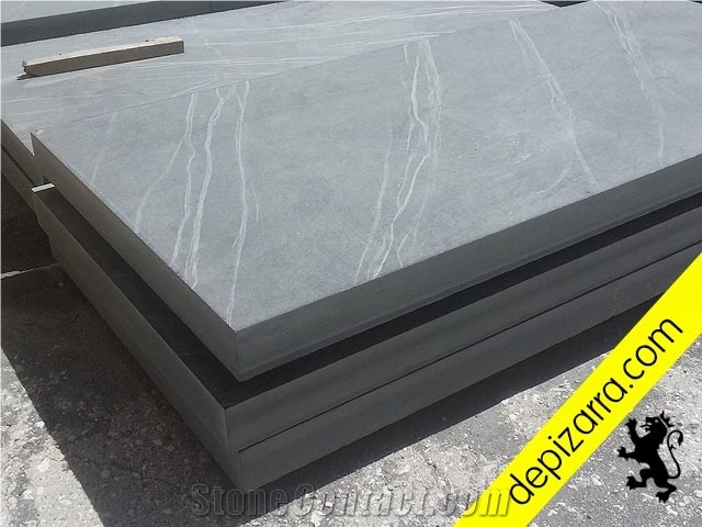 Sawn Natural Black Slate Table Set