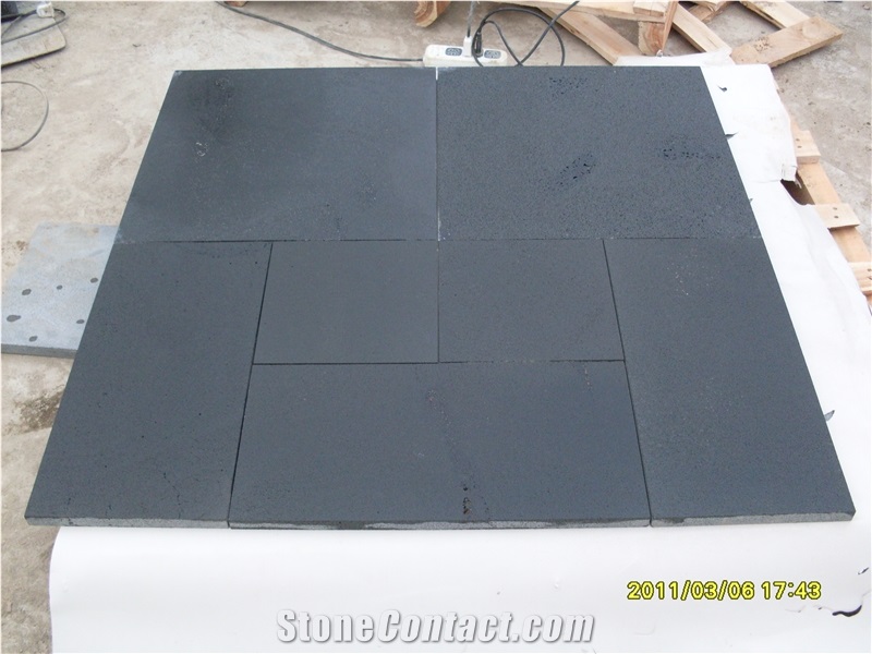Basalt Stone Slabs & Tiles, India Black Basalt