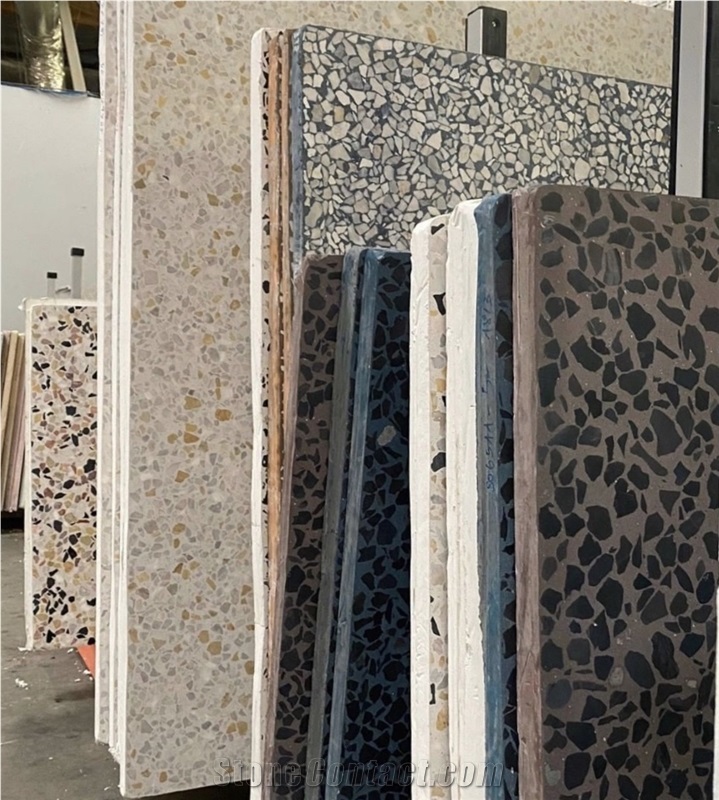 Real Concrete Terrazzo Tiles and Slabs