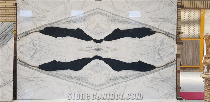 Sayman Crystal Marble Slabs & Tiles, Panda White Marble Slabs