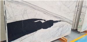 Sayman Crystal Marble Slabs & Tiles, Panda White Marble Slabs