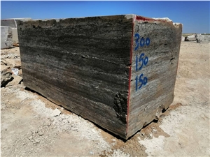 Silver Dark Travertine Blocks