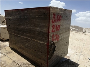 Silver Dark Travertine Blocks