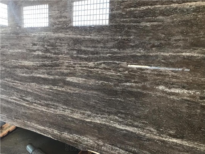 Silver Dark Travertine Blocks