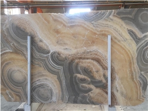Smoky Grey Onyx Slabs, Iran Grey Onyx