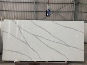 Pqn 118 - Calacatta Grey Quartz Slabs