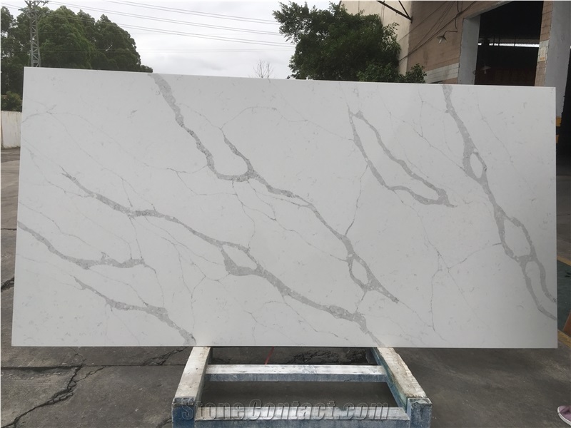 Snow White Quartz Slab, Quartz Surface