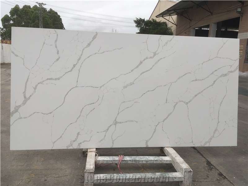 Snow White Quartz Slab, Quartz Surface