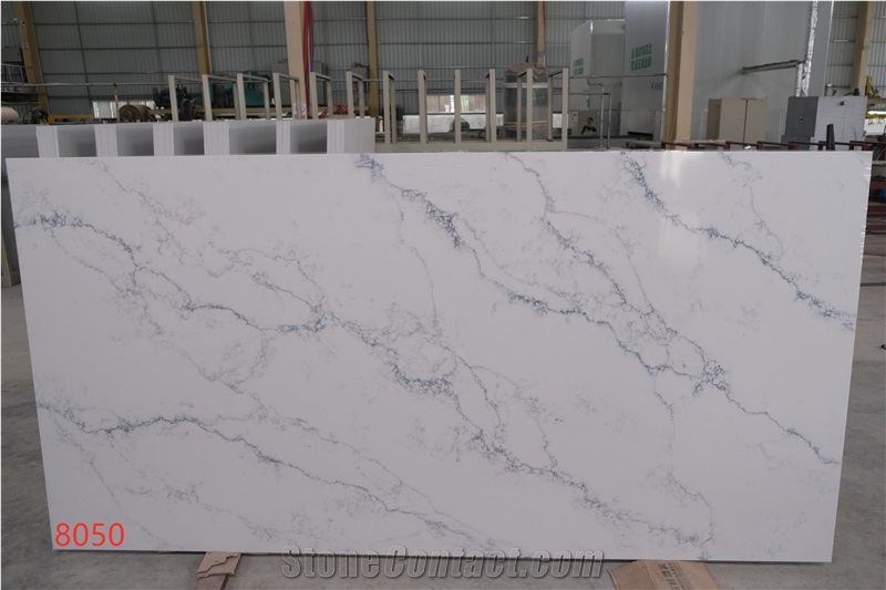 Snow White Quartz Slab, Quartz Surface