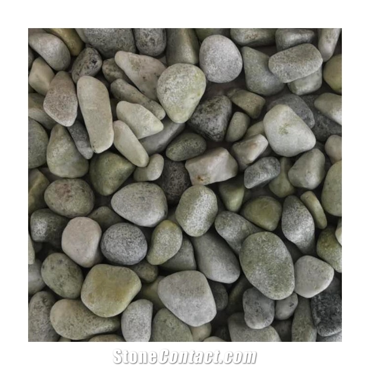 Chinese Gs-011 Yellow Green Pebble Ball Stone