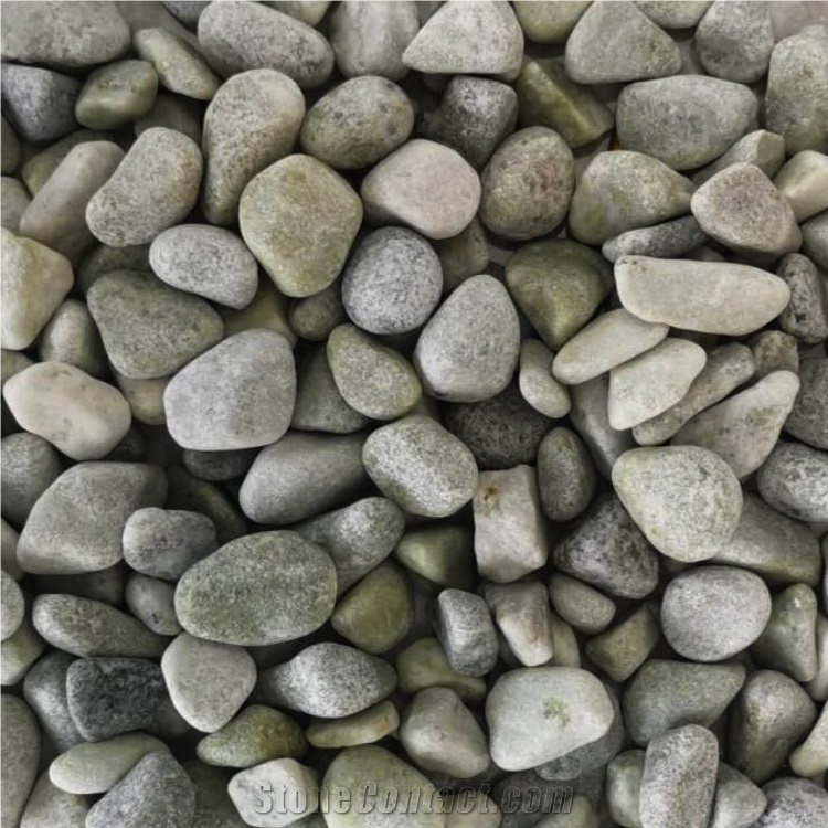 Chinese Gs-011 Yellow Green Pebble Ball Stone