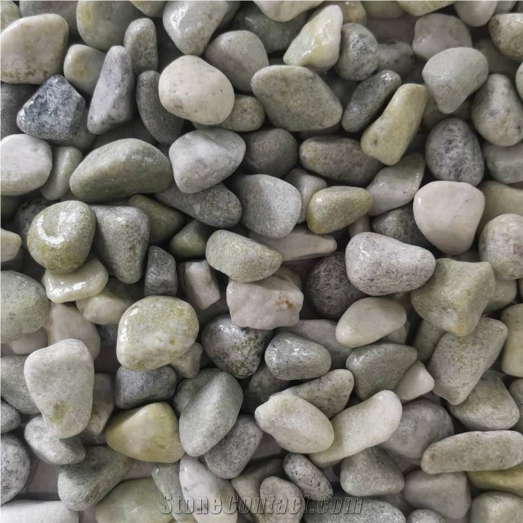 Chinese Gs-011 Yellow Green Pebble Ball Stone