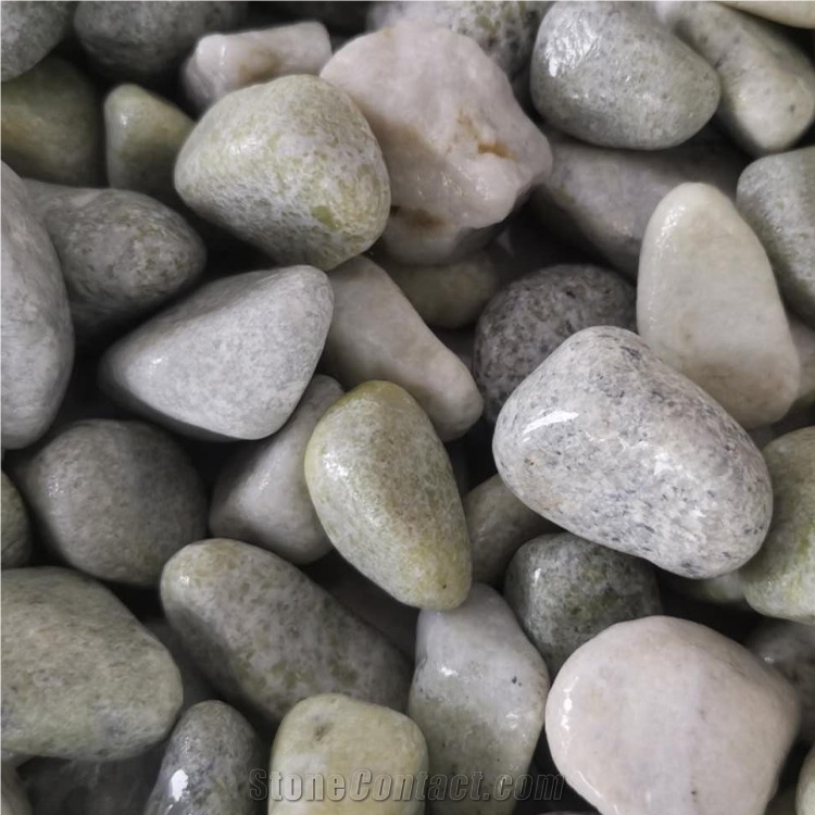 Chinese Gs-011 Yellow Green Pebble Ball Stone