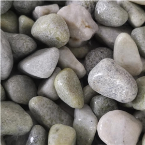 Chinese Gs-011 Yellow Green Pebble Ball Stone