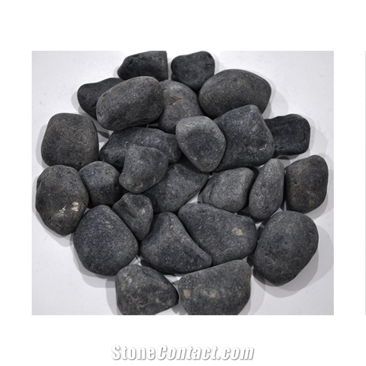 Good Quality Gs-007 Basalt Black Pebble Ball Stone