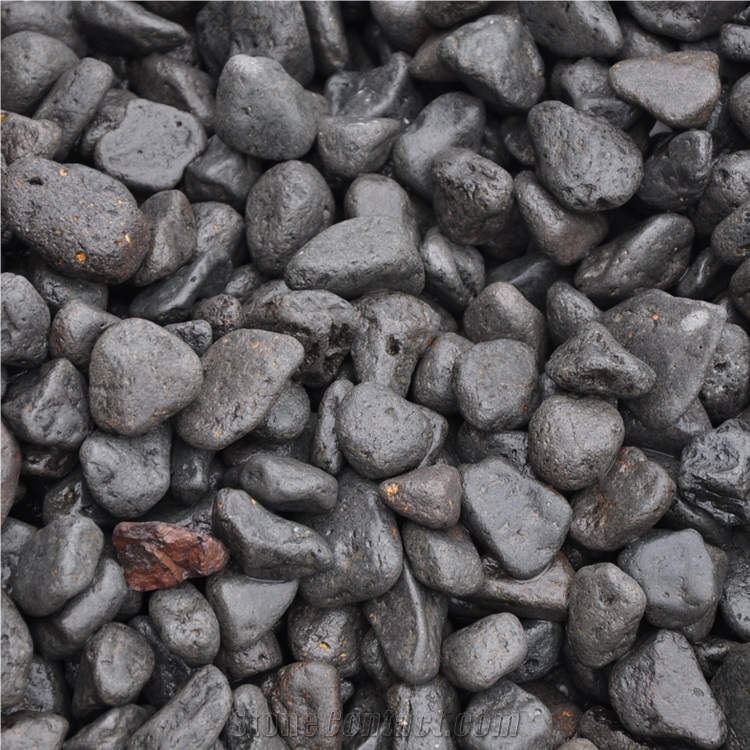 Good Quality Gs-007 Basalt Black Pebble Ball Stone