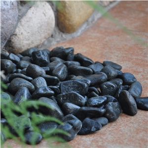 Good Quality Gs-007 Basalt Black Pebble Ball Stone