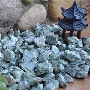 Natural Good Quality Gs-006 Green Gravel Stone