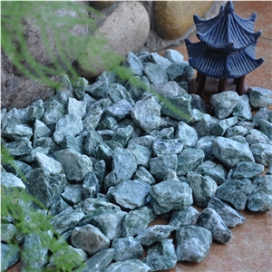 Natural Good Quality Gs-006 Green Gravel Stone