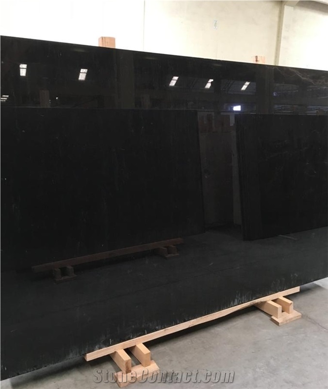 Plain Black Marble Slabs