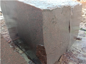 Indipure Red Granite Blocks, Ruby Red Granite Block