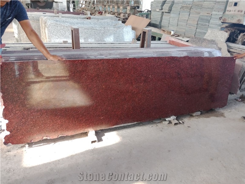 Indipure Red Granite Blocks, Ruby Red Granite Block