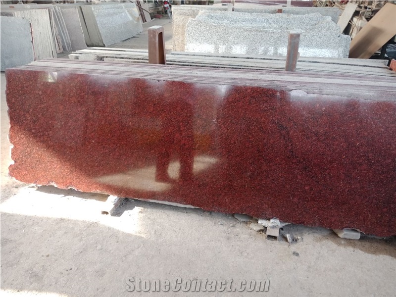 Indipure Red Granite Blocks, Ruby Red Granite Block