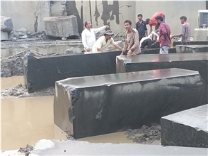 Mp Black Granite, Dolerite Black Granite Block