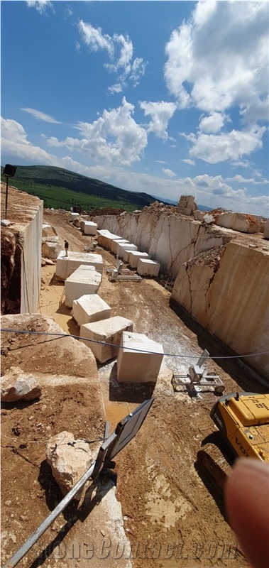 Crema Marfil Beige Marble Block, Turkey Beige Marble