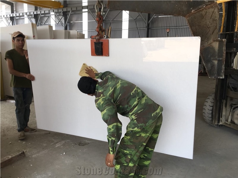 Vietnam White Marble Blocks, Crystal White Marble Block