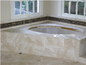 Marble Tiles, Mosaic Pattern Bathtub Decoration
