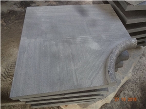 Bazalt Bullnose Long Egde, Top Flamed, Dropface Pool Coping,Bullnose Coping